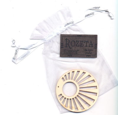 Call 2019 Scheepjes Rozeta label zon hout en leer op=op 