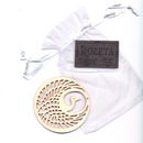 Call 2019 Scheepjes Rozeta label kraanvogel hout en leer (op=op)