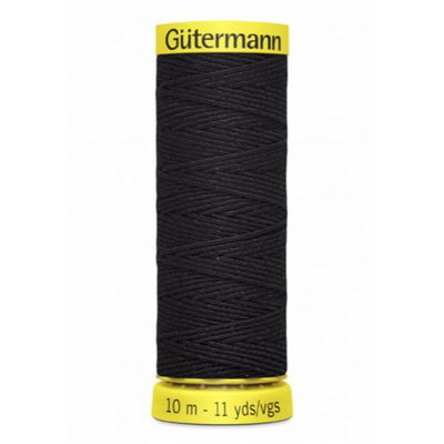 Gutermann elastiek 4017 zwart 10 meter 