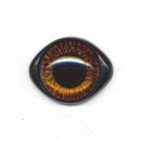 Ogen 12-18 mm bruin ovaal met zwarte pupil (1 paar)