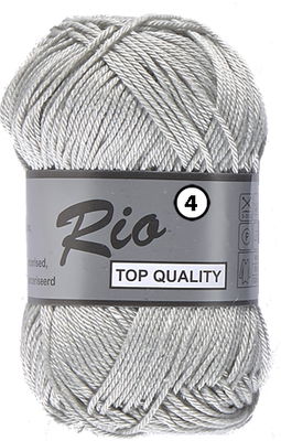 Lammy Yarns Rio 4 - 003 zilver grijs