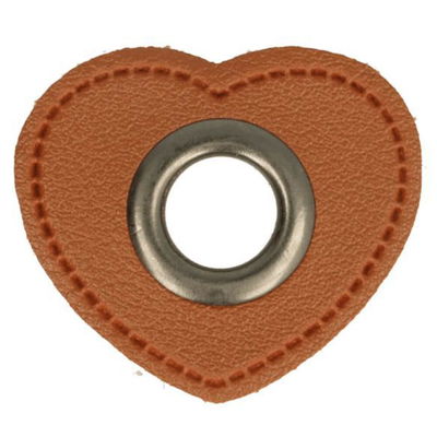 Nestelring 11 mm met leer hart
