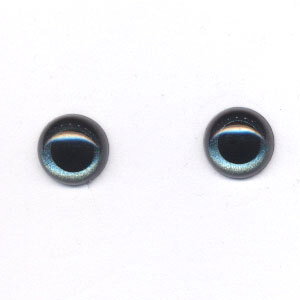 Ogen 15 mm blauw parel 1 paar 