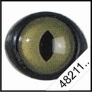 Ogen 18-24 mm groen met zwarte rand (1 paar)