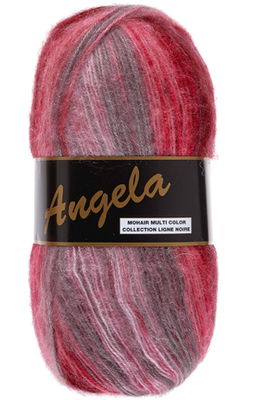 Lammy Yarns Angela multicolor 405 rood grijs op=op uit collectie 