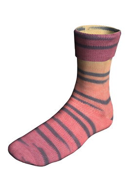 Lang Yarns Jawoll Twin 82.0512 framboos streep op=op 