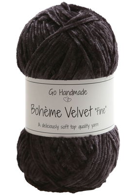 Go handmade Boheme Velvet fine 17607 Black op=op 