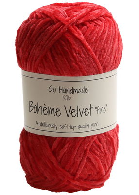 Go handmade Boheme Velvet fine 17619 Warm Red op=op 