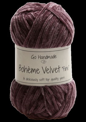 Go handmade Boheme Velvet fine 17680 Dark Lavender op=op 
