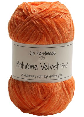 Go handmade Boheme Velvet fine 17618 Warm Orange op=op 