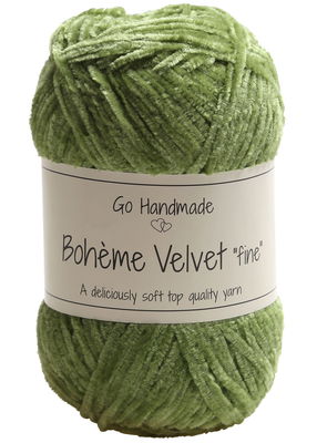 Go handmade Boheme Velvet fine 17616 Peridot Green op=op 