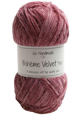 Go handmade Boheme Velvet fine 17603 Raspberry op=op 