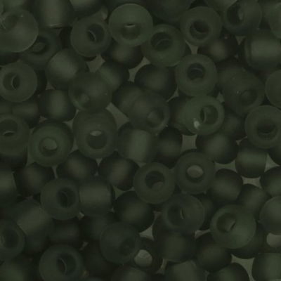 Toho Glaskralen rond 8-0 0009BF mat zwart - 4 gram op=op uit collectie 