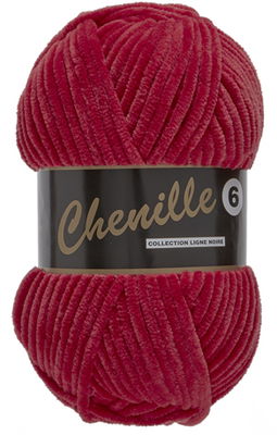 Lammy Yarns Chenille 6 - 044 framboos rood op=op 