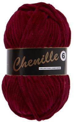 Lammy Yarns Chenille 6 - 042 donker rood