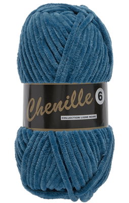 Lammy Yarns Chenille 6 - 459 jeans blauw