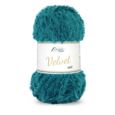 Rellana Garne Velvet uni 013 Petrol Blauw op=op 