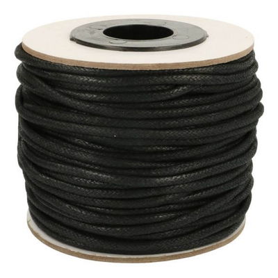 Koord wax gevlochten donker bruin 4 mm 1 meter 