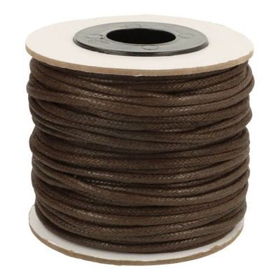 Koord wax gevlochten 4 mm - bruin 881 1 meter 