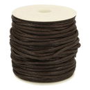 Koord wax gevlochten 3 mm - bruin (1 meter)