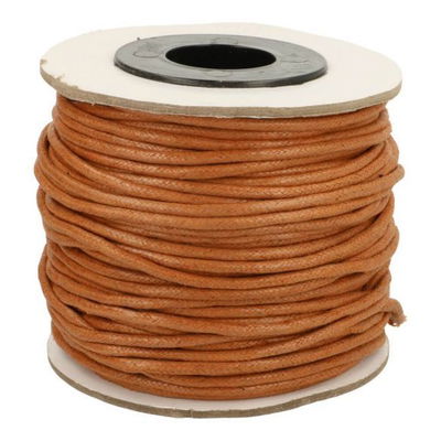 Koord wax gevlochten cognac 932 - 4 mm 1 meter 