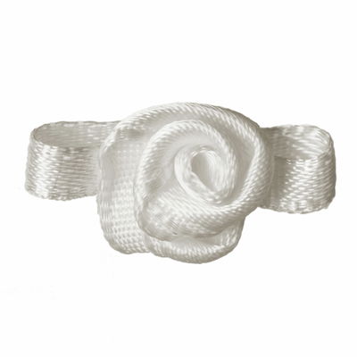 Roosjes gebroken wit met recht blad 20 a 15 mm 10 stuks 