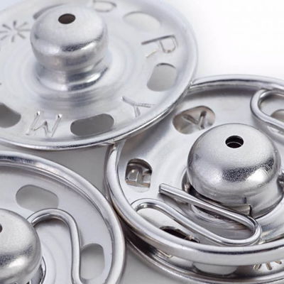 Drukknoop 13-14 mm zilver 6 stuks 