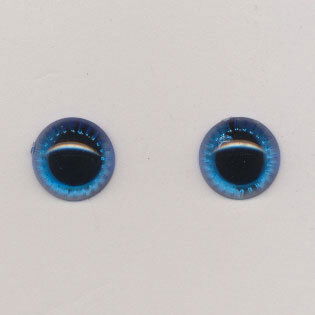 Ogen 10 mm blauw met twinkel 5 paar 