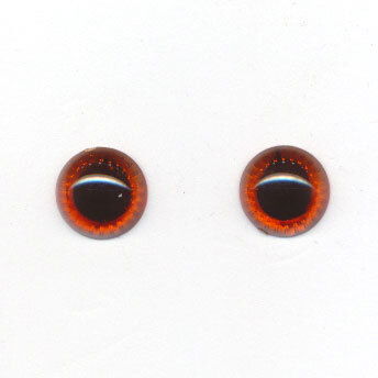 Ogen 12 mm amber met twinkel 5 paar 