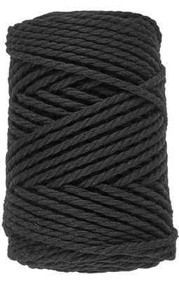 Lammy Yarns - Macrame 8 - 001 zwart