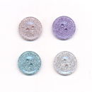 Knoop 16 mm glitter mint groen