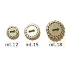 Knoop 12 mm metaal zilver met zoom rand