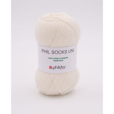Phildar Phil Socks Uni Ecru op=op uit collectie 