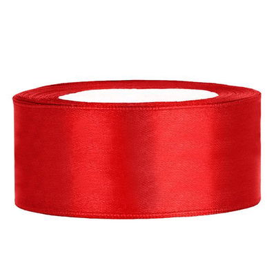 Satijnlint 25 mm rood per meter 