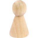 Pop - kegel hout 5 cm (5 stuks)