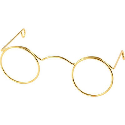 Brilletje goud 60 mm 10 stuks 