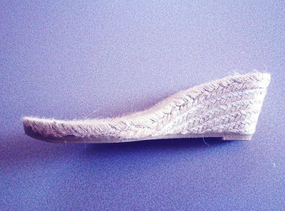 Zolen espadrilles met hak maat 35-36 op=op uit collectie 