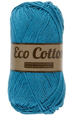 Lammy Yarns Eco Cotton 457 blauw aqua op=op uit collectie 