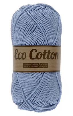 Lammy Yarns Eco Cotton 022 blauw lavendel op=op uit collectie 