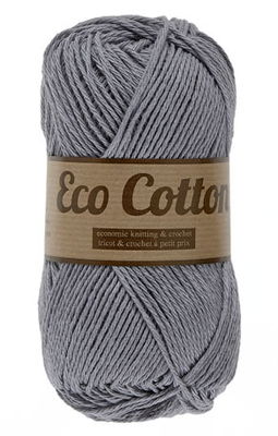 Lammy Yarns Eco Cotton 038 grijs midden op=op uit collectie 