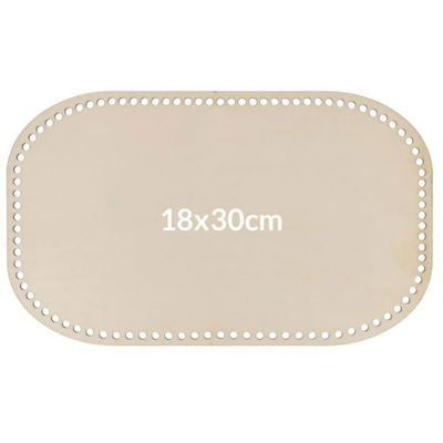 Tasbodem rechthoek 18 a 30 cm hout