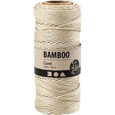 Bamboekoord 1 mm - 503482 naturel 65 meter 