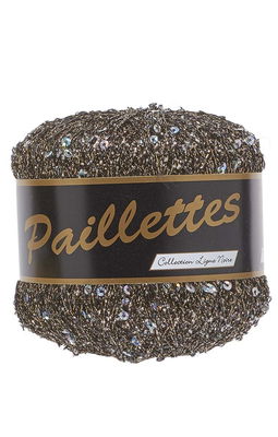 Lammy Yarns Paillettes 414-005 zwart goud
