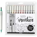 Skets marker 1 en 2,5mm (12 kleuren)