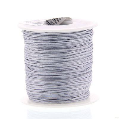 Macramé koord 1 mm zilver 100 meter op=op 