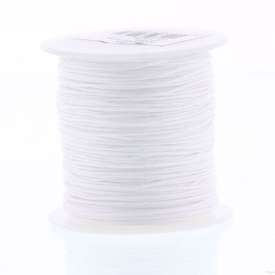 Macramé koord 1 mm wit 100 meter op=op 