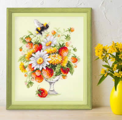 Borduurpakket bloemen Summer fantasy 100-003 op=op 