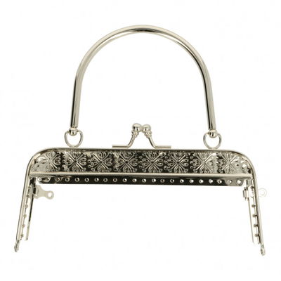 Tasbeugel 18 cm metaal met klipsluiting asi en hengsel 1 paar 