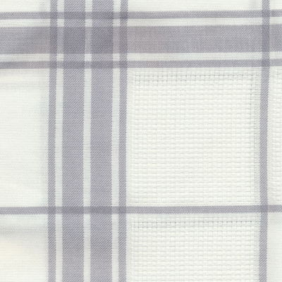 Theedoek geruit grijs met aida blokken 27 st 