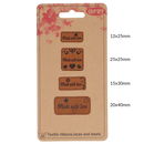 Applicatie skai-leren label Made with Love (4 stuks)